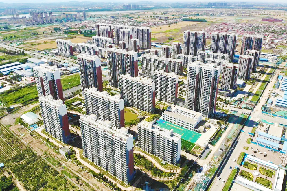 中建六局承建的冀中能源峰峰集团棚户区改造项目旺峰嘉苑s1地块交付使