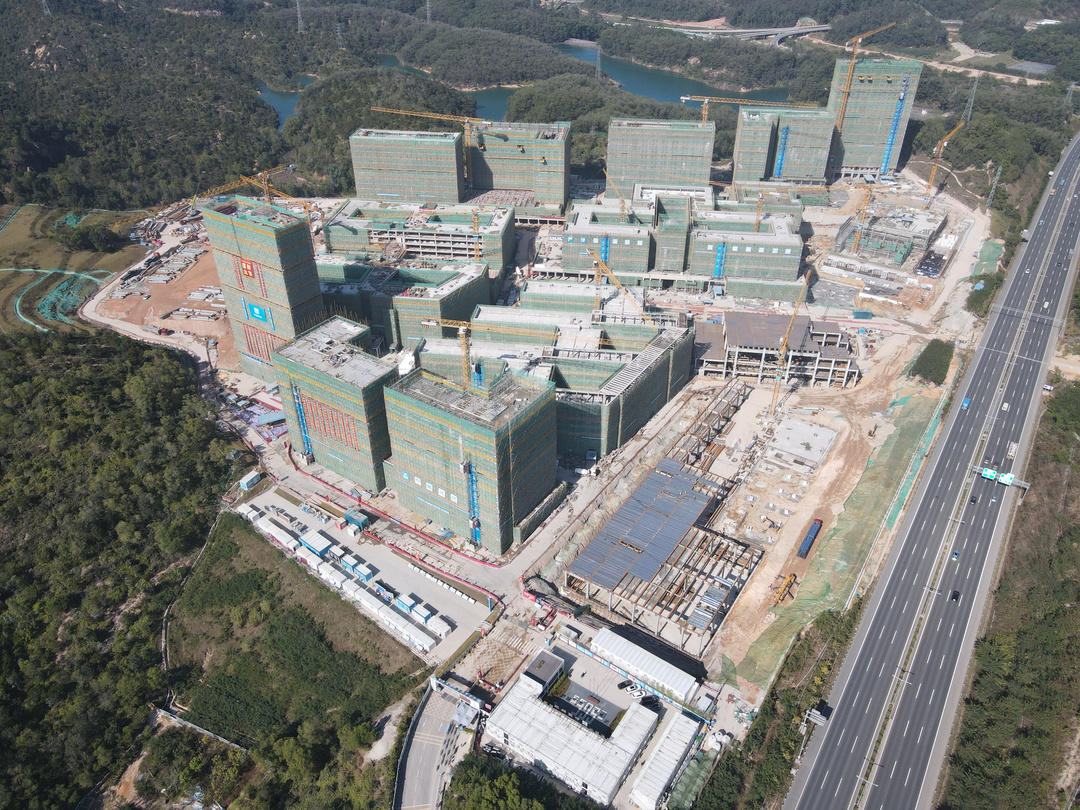 中建科工承建的深圳龙岗坪地高中园建设工程epc总承包项目主体结构