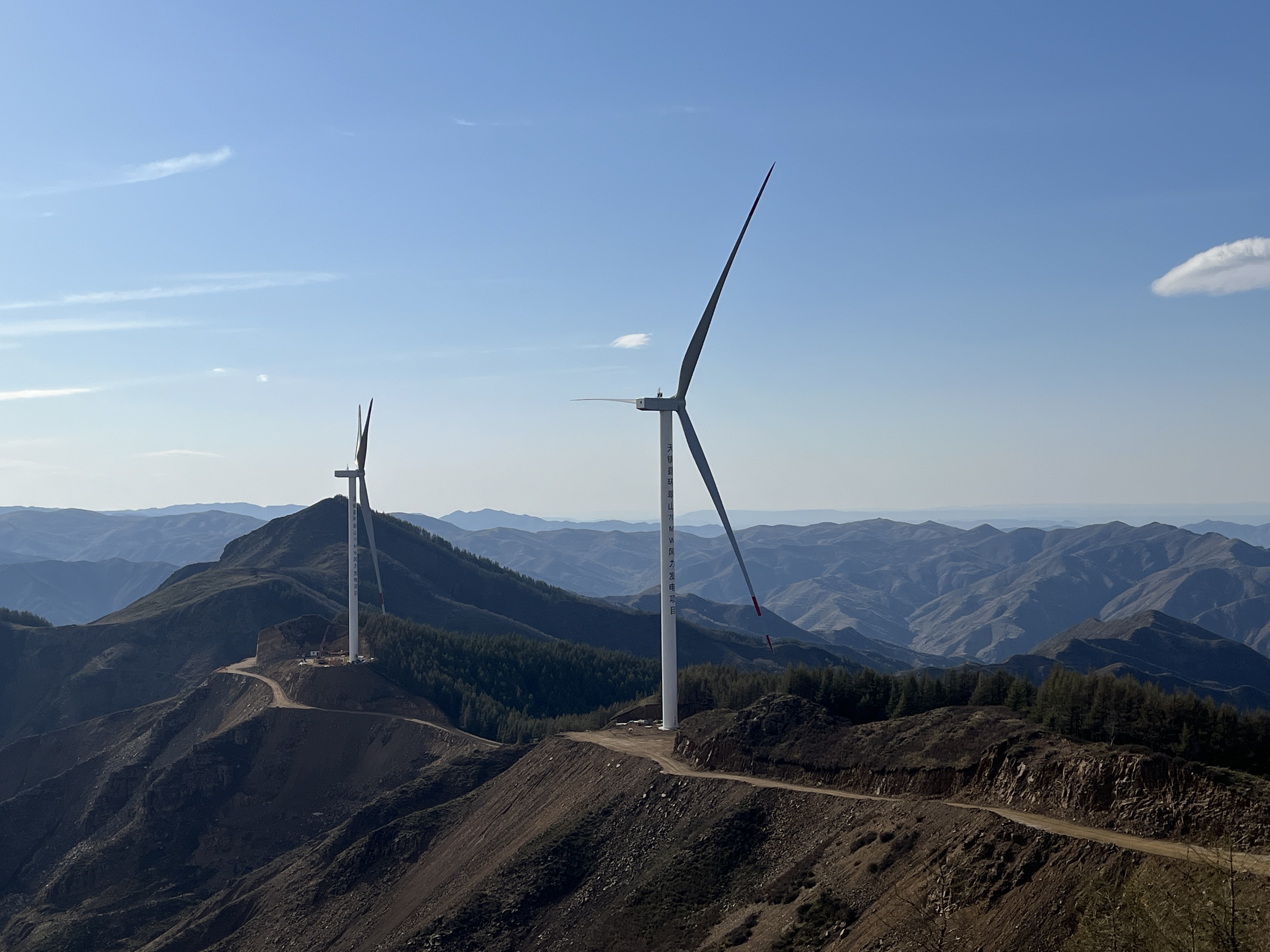 中建安装承建的山西天镇县环翠山70兆瓦风电pc项目风