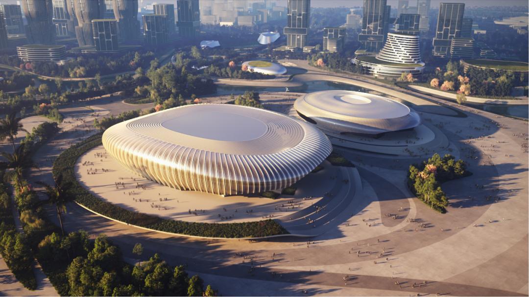 中建三局承建的广州南沙全民文化体育综合体项目  综合体育馆,游泳